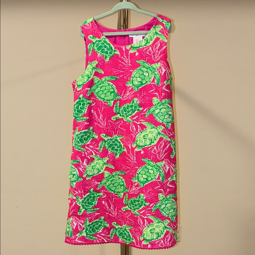 Tommy Bahama Girls’ Tropical Turtle Print Sleeveless Shift Dress